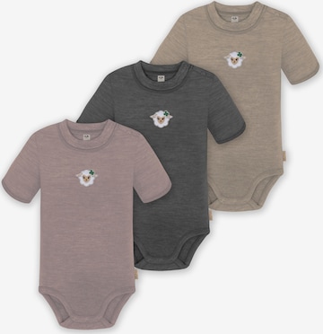 Barboteuse / body 'Tihoi' normani en beige : devant