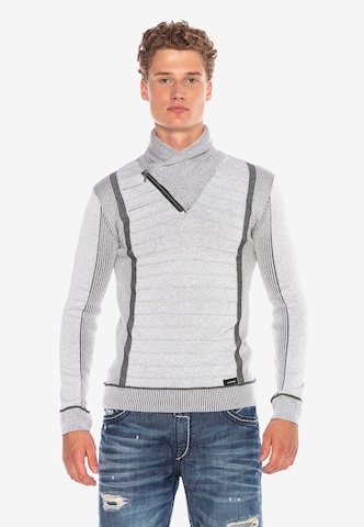 CIPO & BAXX Sweater 'CP227' in Grey: front
