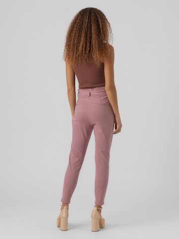 VERO MODA Slim fit Pleat-Front Pants 'EVA' in Pink