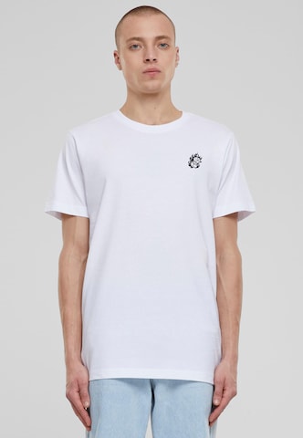 Maglietta 'Dice Fire EMB Tee' di Mister Tee in bianco: frontale