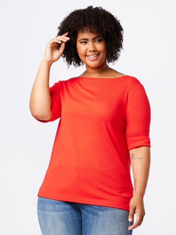 Lauren Ralph Lauren Plus Tričko 'JUDY' – červená: přední strana