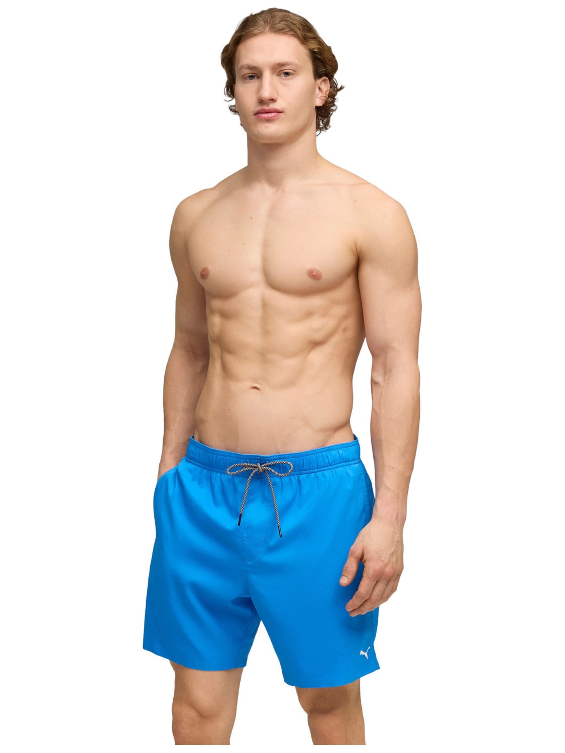 regular Pantaloni sportivi 'Puma Swim Men Medium Length Swim Shorts' di PUMA in blu: frontale