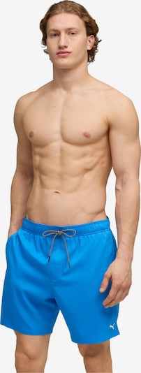 PUMA Pantalon de sport 'Puma Swim Men Medium Length Swim Shorts' en M en bleu, Vue avec produit