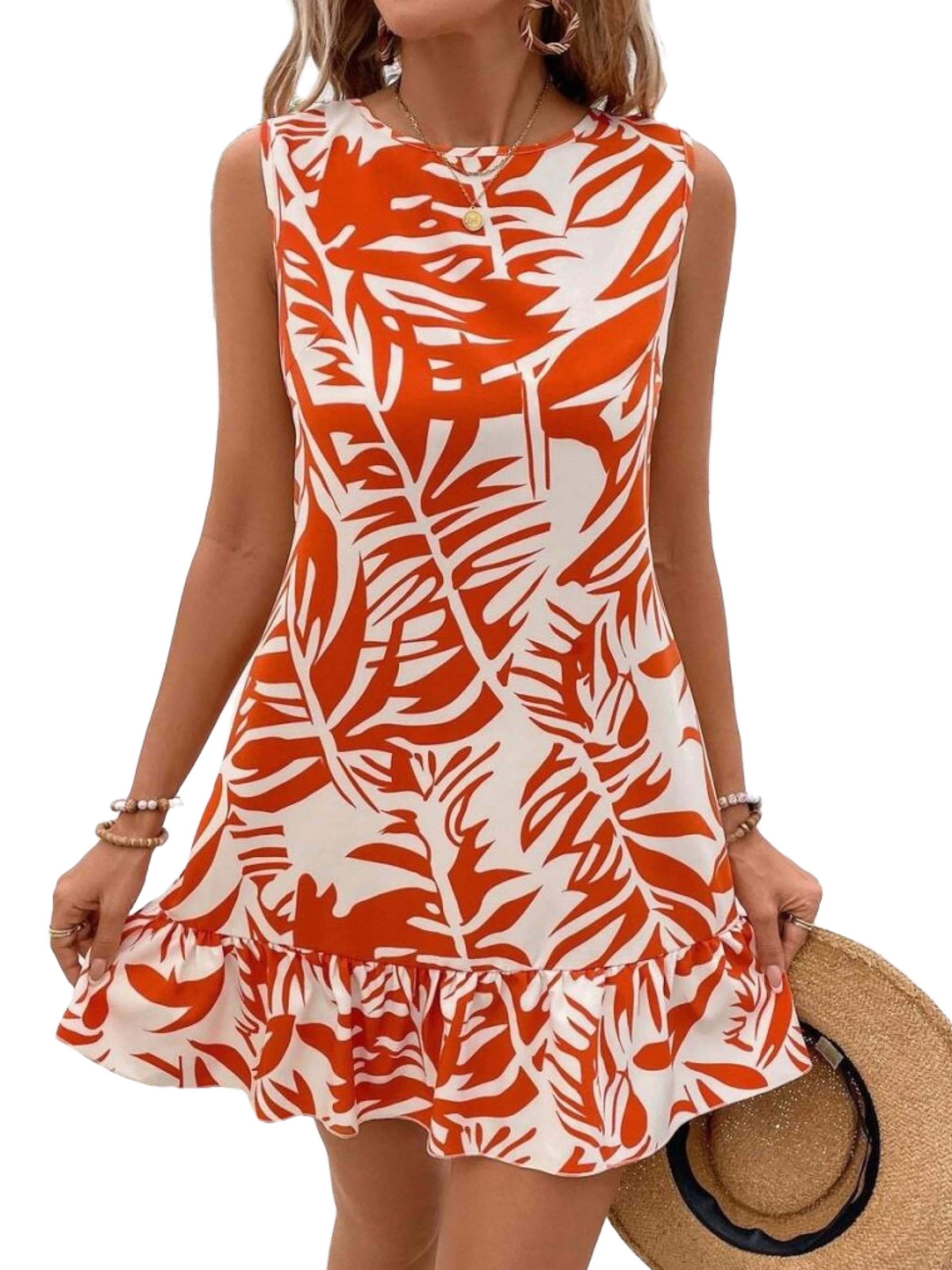 Robe d’été JANE's en orange : devant