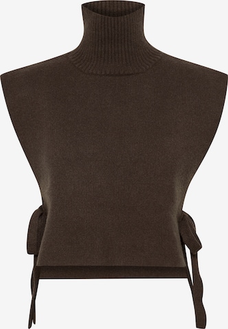 ICHI Cape in Brown: front