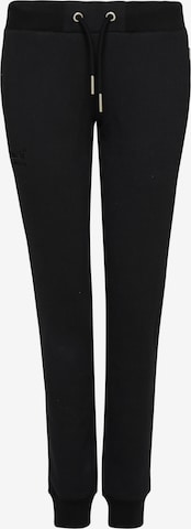 Superdry Tapered Pants in Black: front