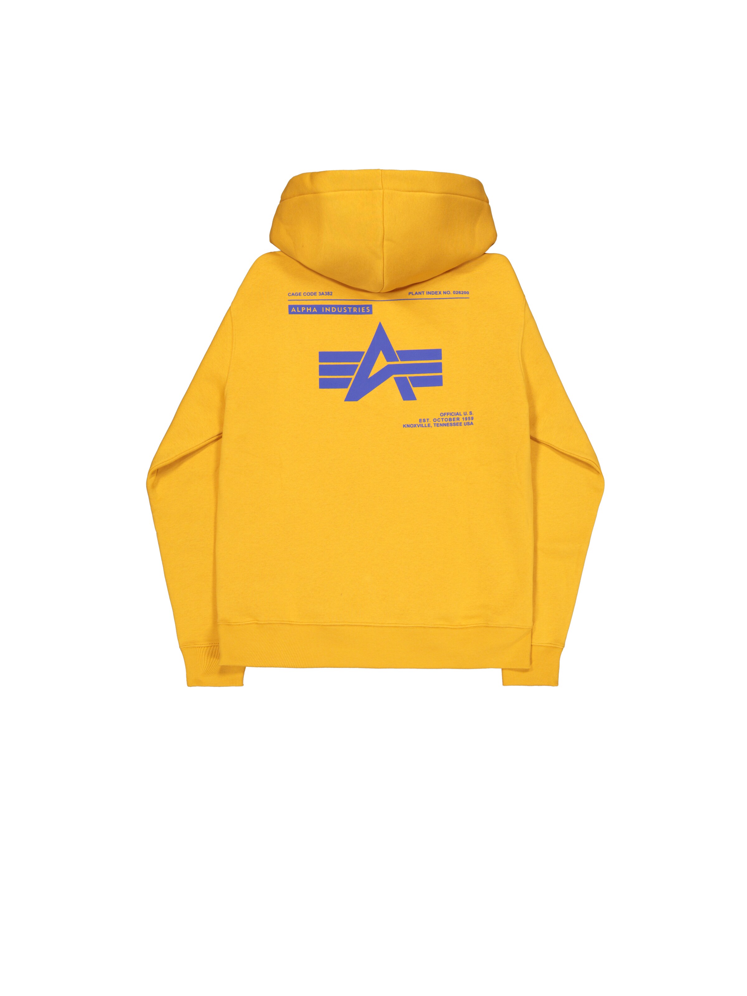 ALPHA INDUSTRIES Sweatshirt in Yellow: back