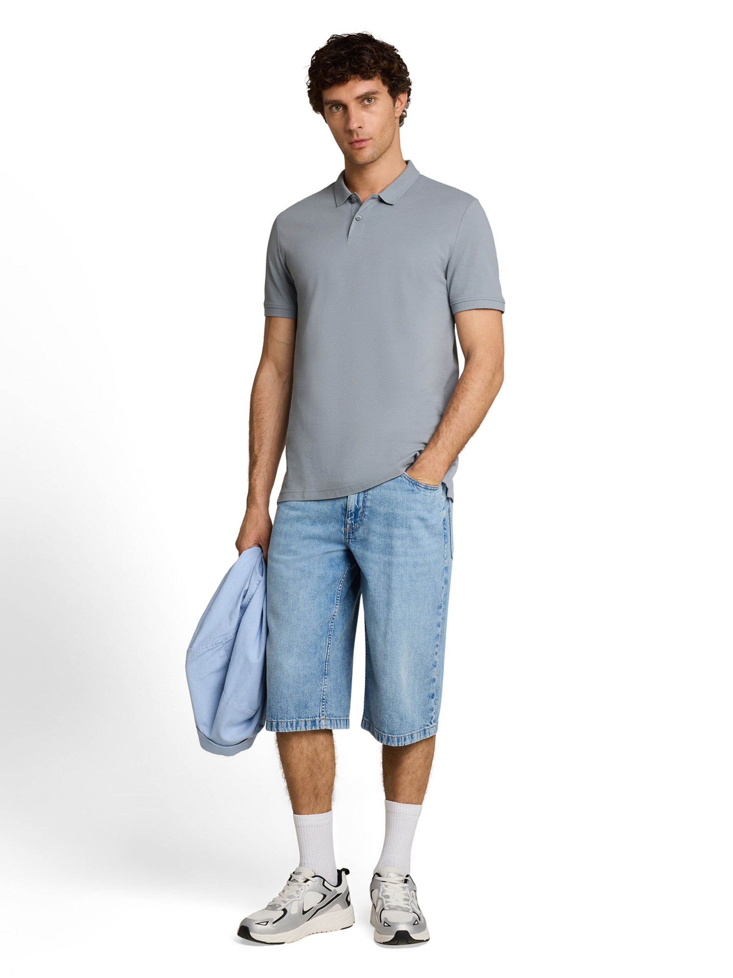 TOM TAILOR DENIM Тениска в сиво
