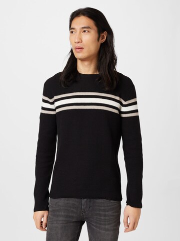 Key Largo Pullover 'BOOKING' in Schwarz: predná strana