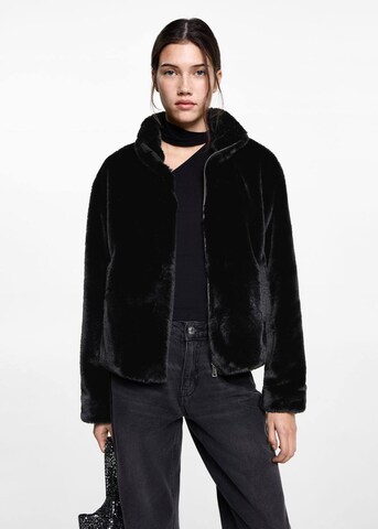 MANGO TEEN Jacke 'Fluffy' in Schwarz: Vorderseite