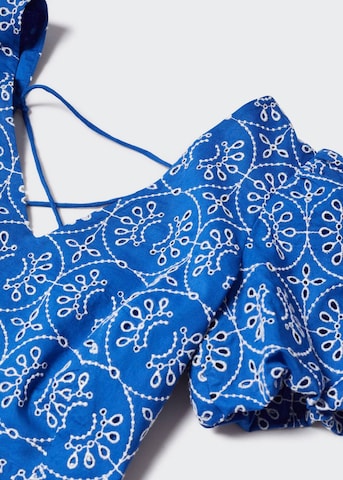 MANGO Jurk 'Zafi' in Blauw