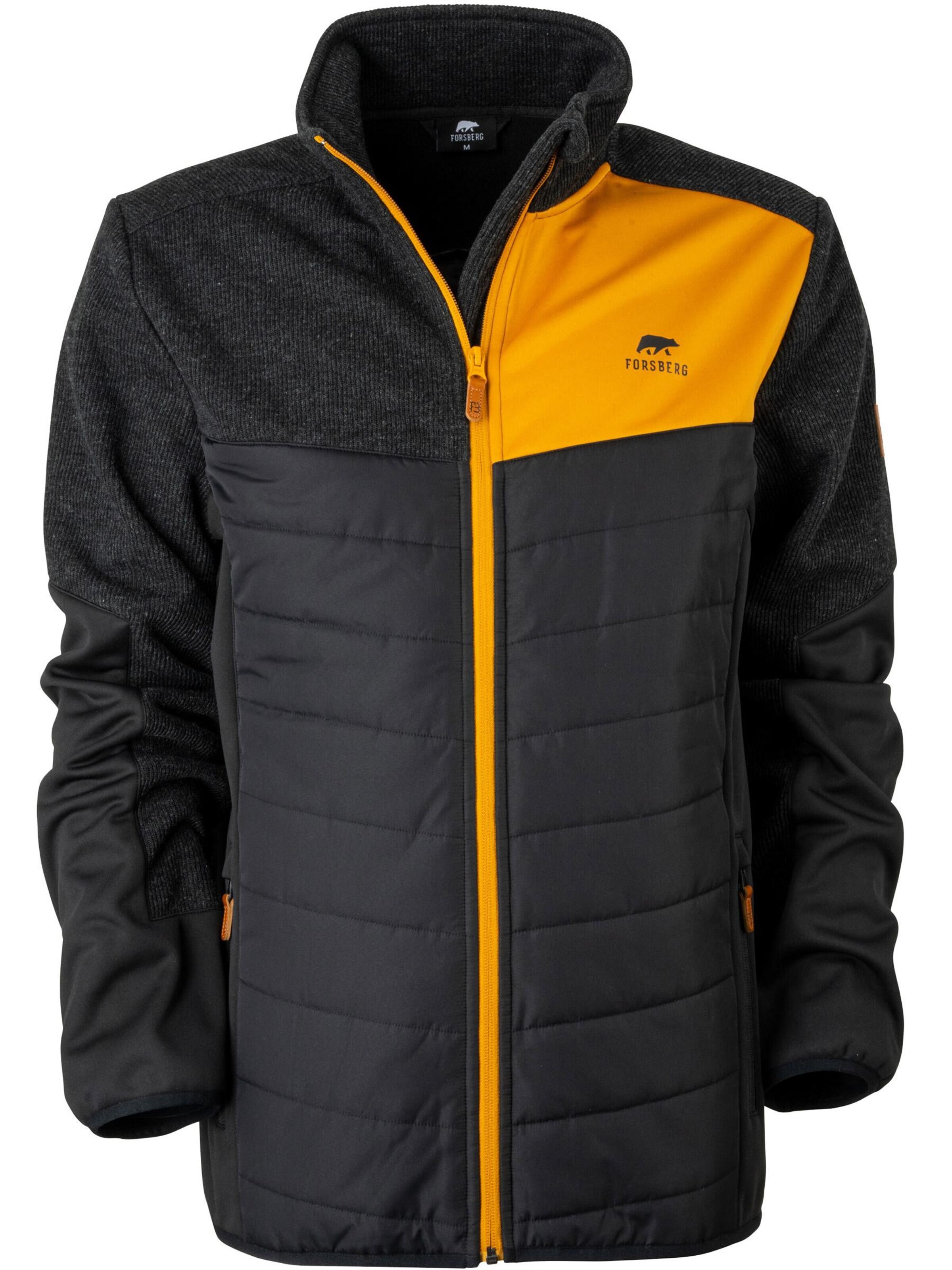 FORSBERG Fleece Jacket 'Aeresmann Strickfleecejacke' in Black