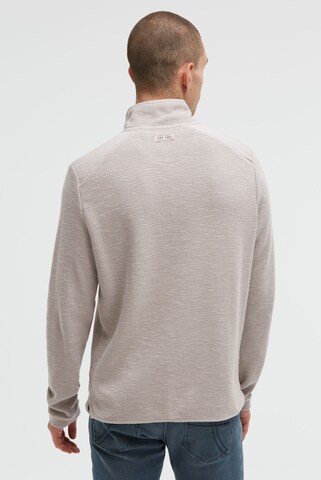 CAMP DAVID Troyer-Sweatshirt mit Twill-Details in Beige