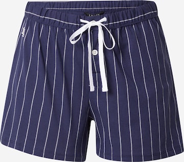 Loosefit Pantalon de pyjama Lauren Ralph Lauren en bleu : devant