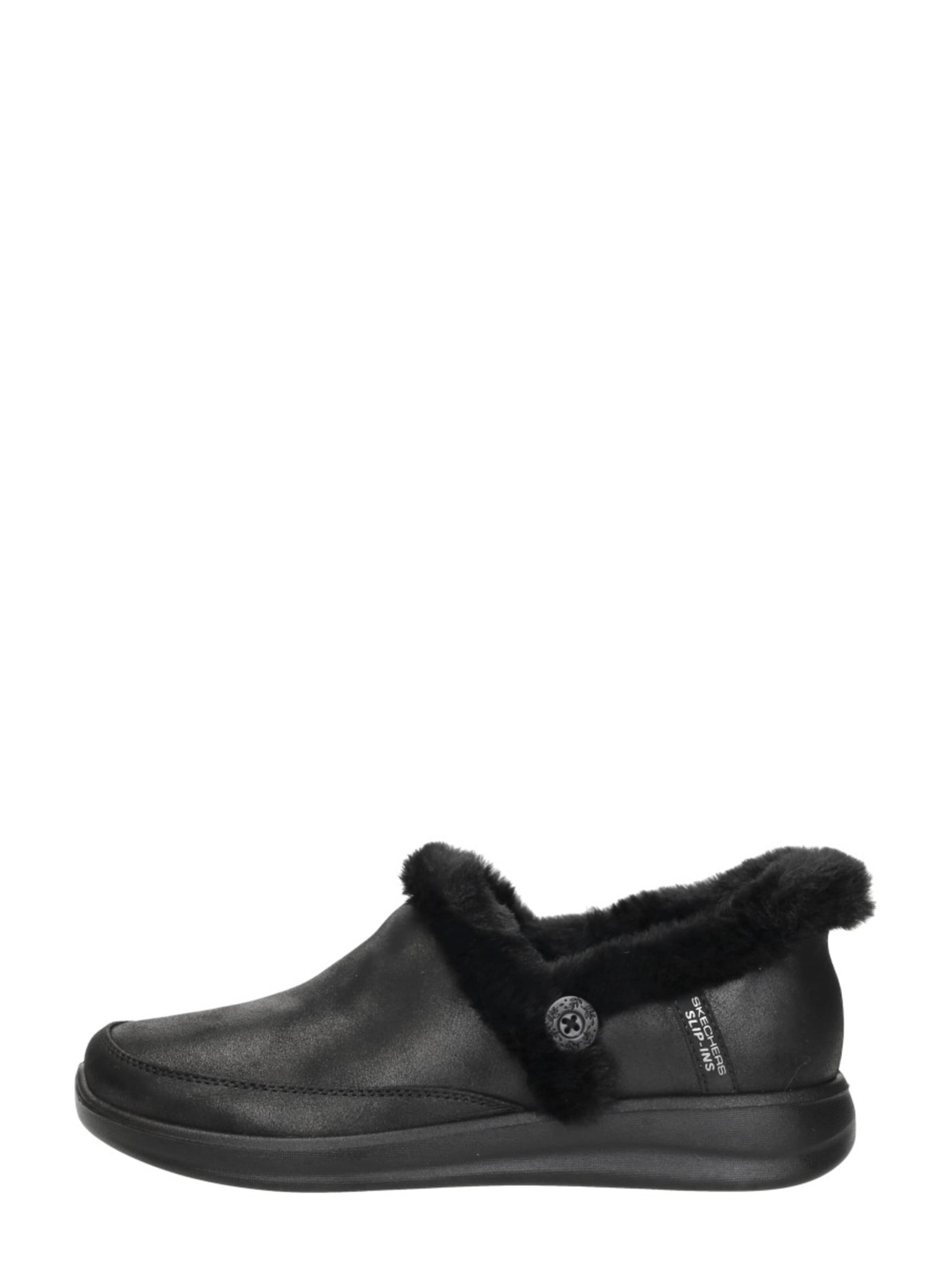SKECHERS Huisschoenen 'Slip-Ins: Cozy Escape' in Zwart: voorkant