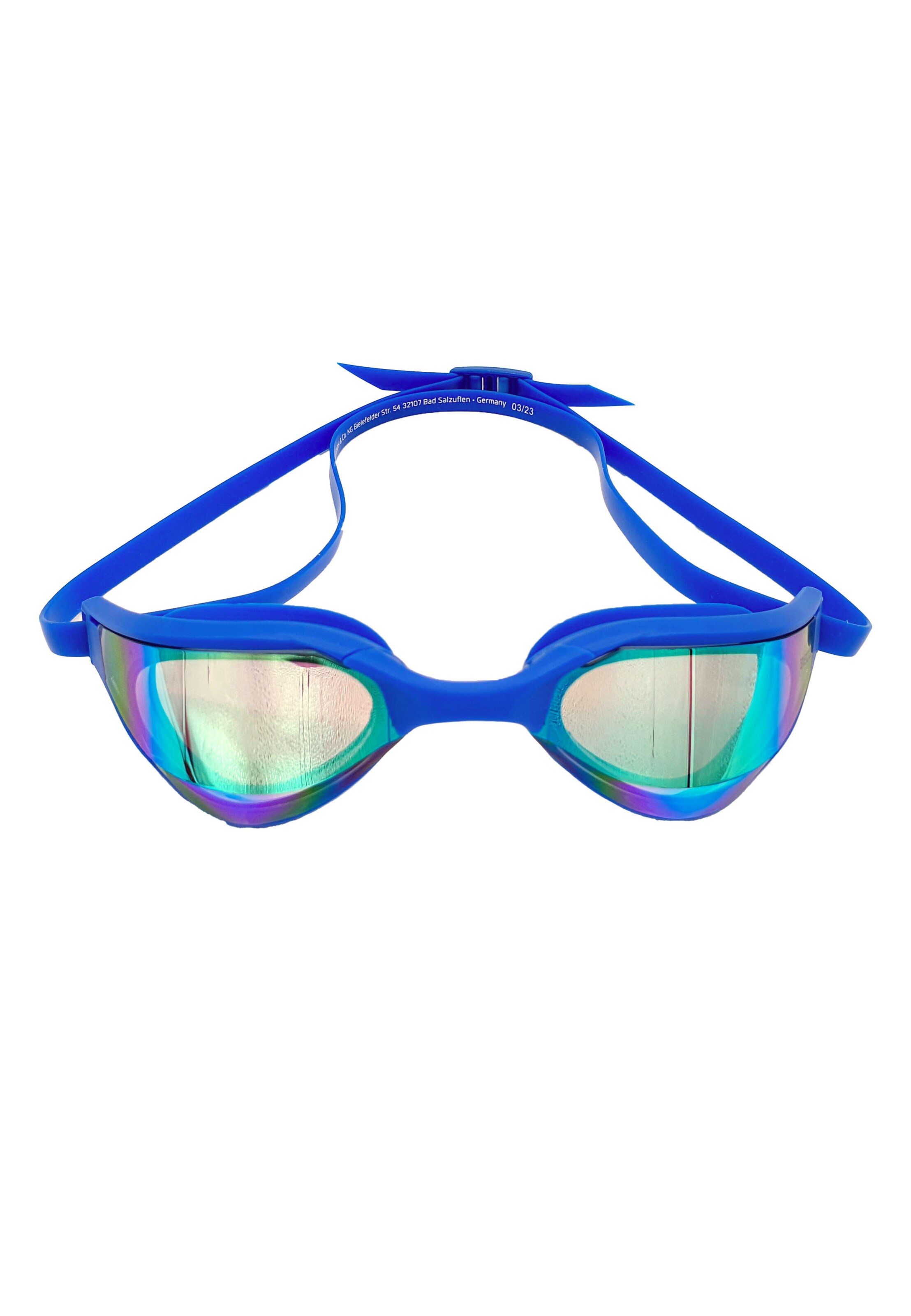 BECO the world of aquasports Schwimmbrille 'CADIZ MIRROR' in Blau: Vorderseite