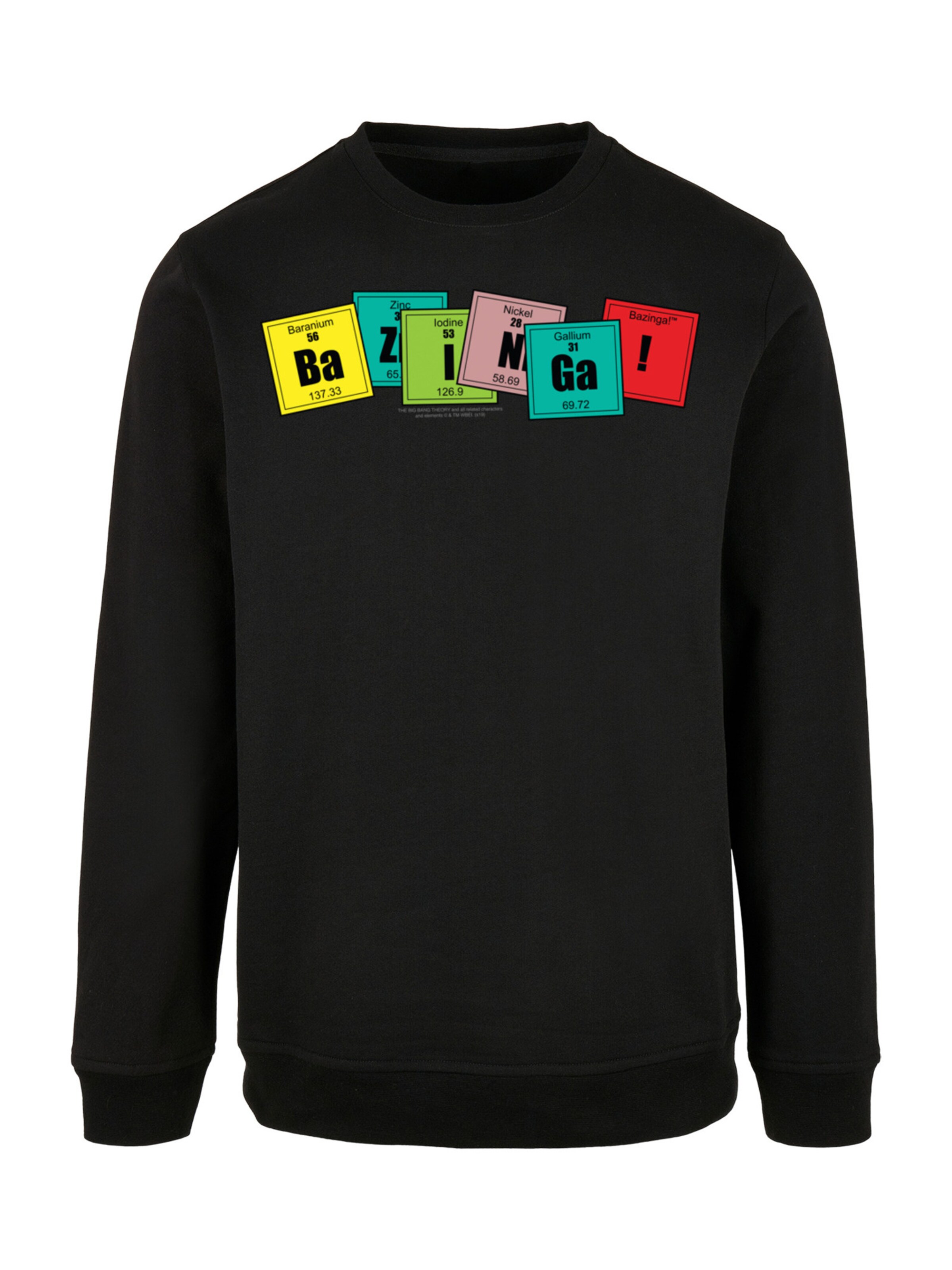 F4NT4STIC Sweatshirt in Zwart: voorkant