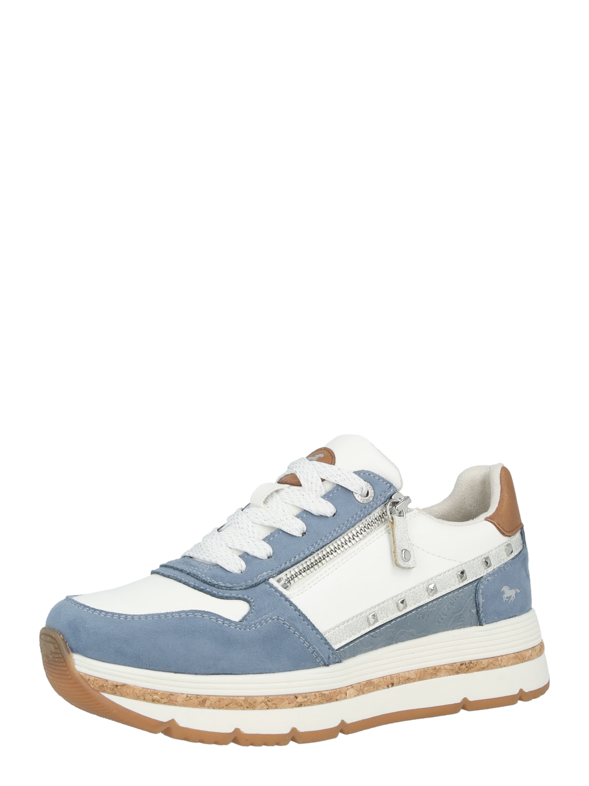 MUSTANG Низкие кроссовки в Синий: спереди