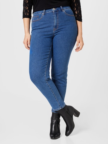 Vila Curve Regular Jeans in Blau: predná strana