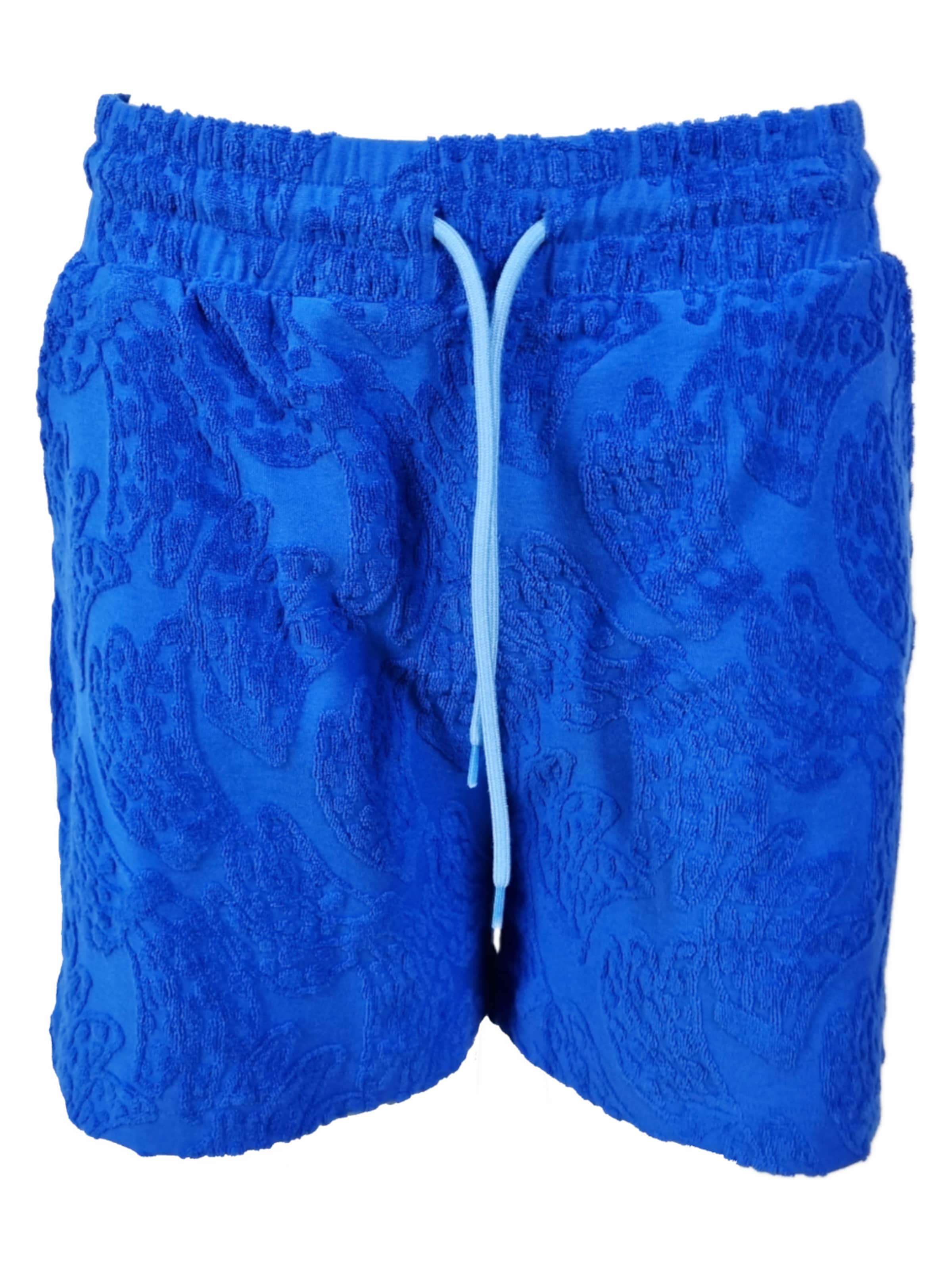 LIKS. Munich Regular Broek 'Kurze Frottee Hose' in Blauw: voorkant