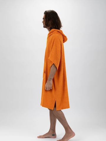 Pacifique Sud Sport-Bademantel 'Poncho Surf - Einheitsgröße - Tencel - Mit Ärmeln' in Orange