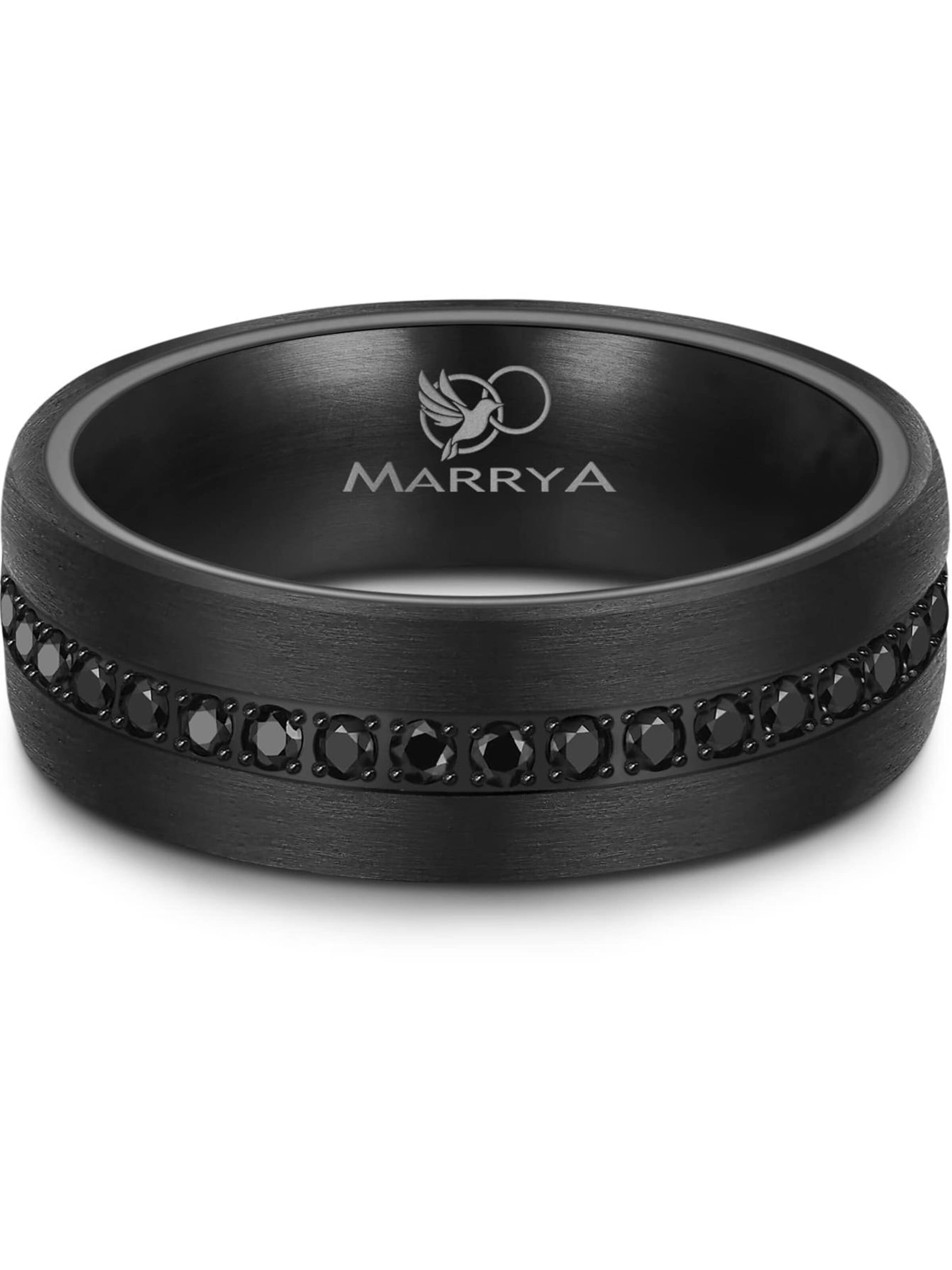 MARRYA Ring 'MARRYA CA-01 Ehering aus Carbon + Edelstahl - "Schwarz"' in Grey