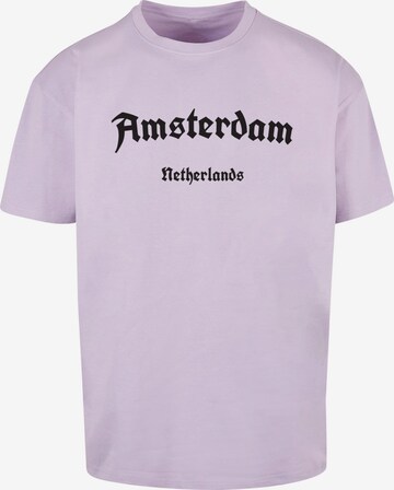 Merchcode Shirt 'Amsterdam' in Lila: predná strana
