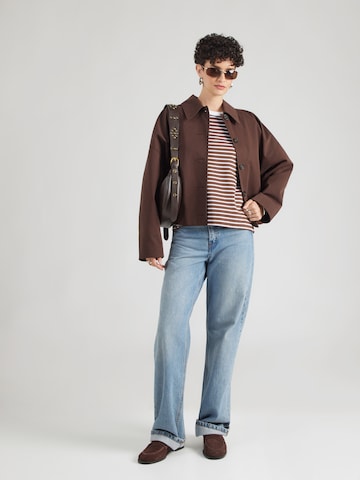 SELECTED T-shirt 'SLFESSENTIAL' i brun
