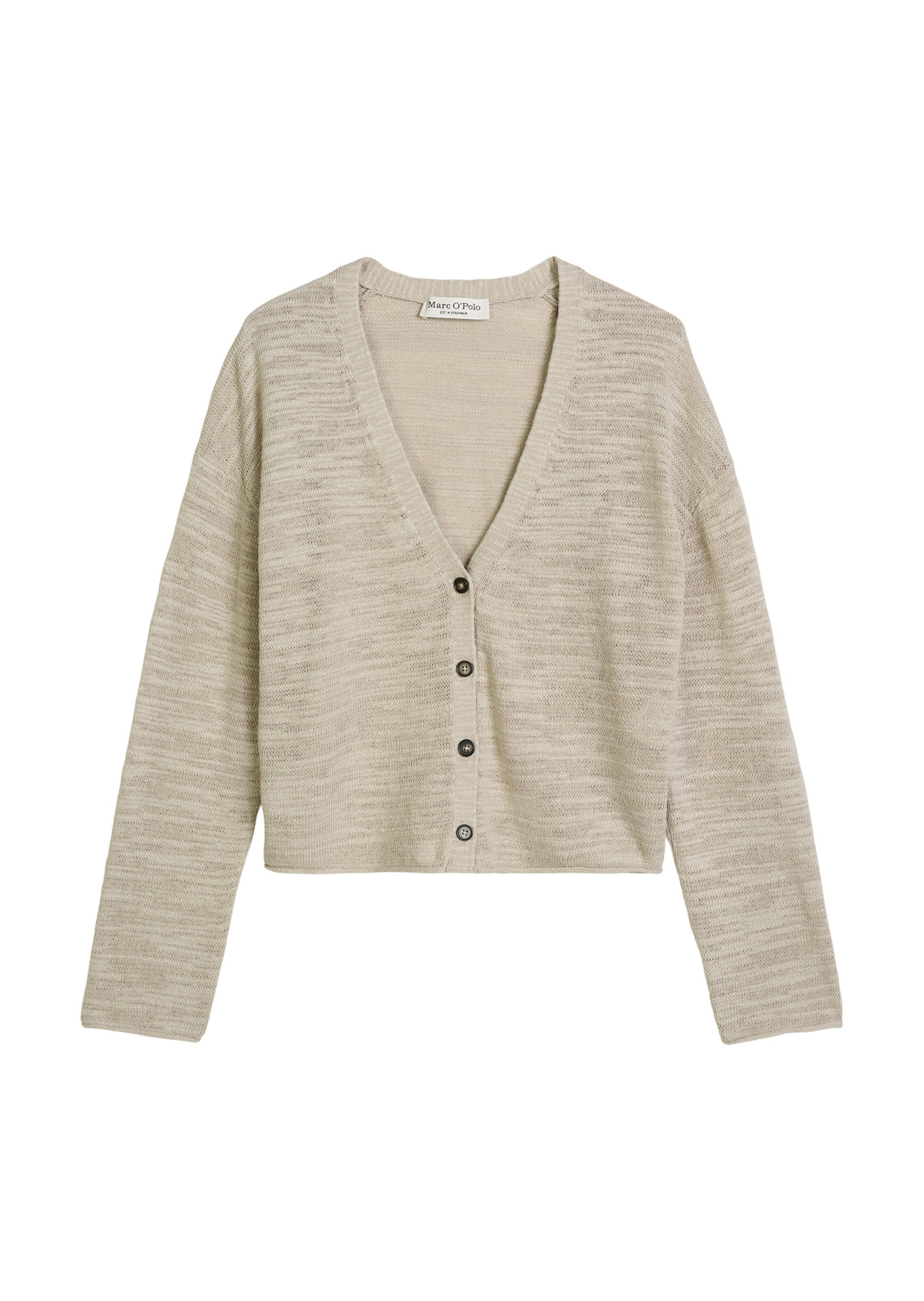 Marc O'Polo Gebreid vest in Beige: voorkant