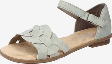 Rieker - Sandalias '64249' en verde: frente