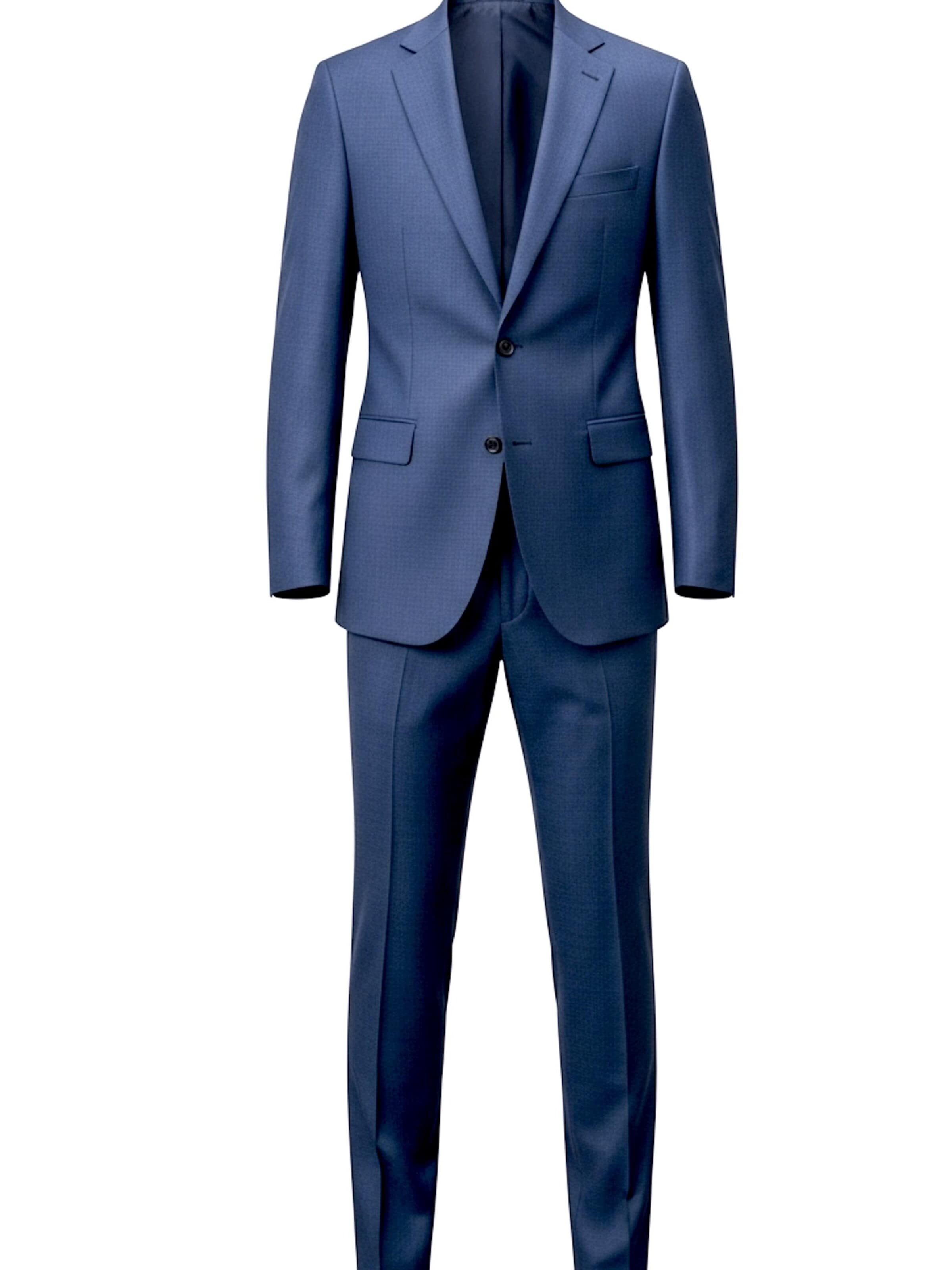 Keskin Collection Skinny Suit 'Anzug 2 teilig Slim Fit viele Farben' in Blue: front