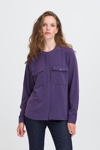 ICHI Bluse 'SOFFIE' in Blau: Vorderseite