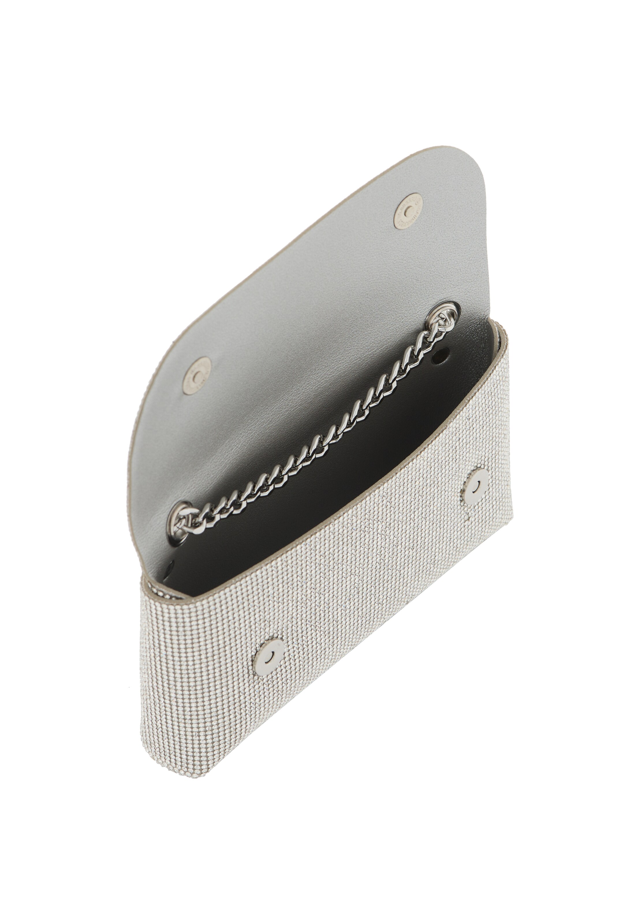 sudrabs faina "Clutch" stila somiņa