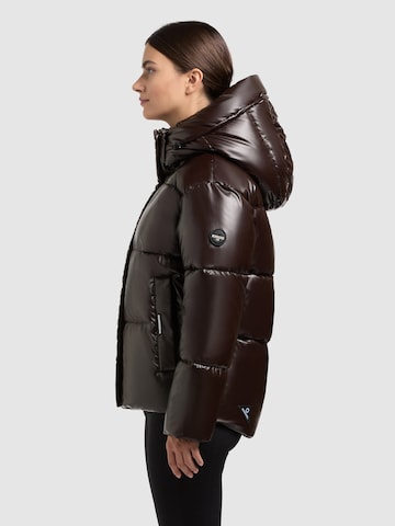 khujo Winter jacket 'Devina2 Shiny' in Brown