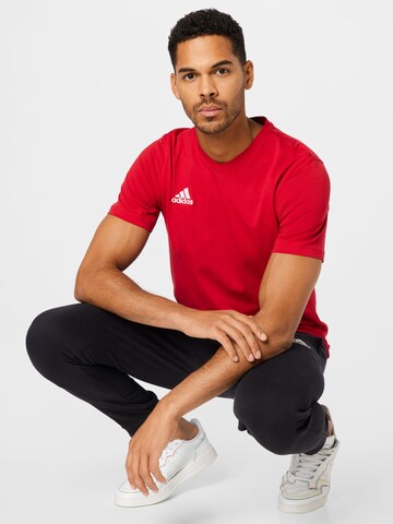 T-Shirt fonctionnel 'Entrada 22' ADIDAS SPORTSWEAR en rouge