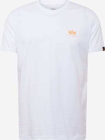 ALPHA INDUSTRIES Regular fit Majica | bela barva: sprednja stran