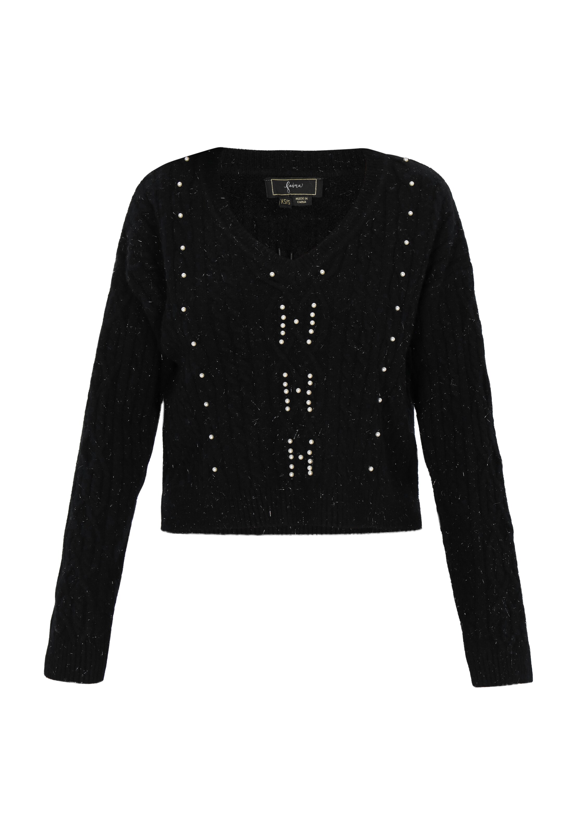 faina Pullover em preto / branco, Vista do artigo