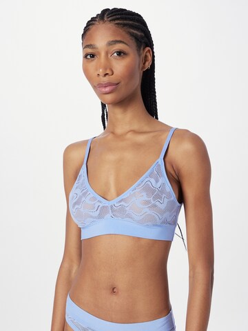 SLOGGI Bralette Bra 'GO Allround Lace' in Blue: front