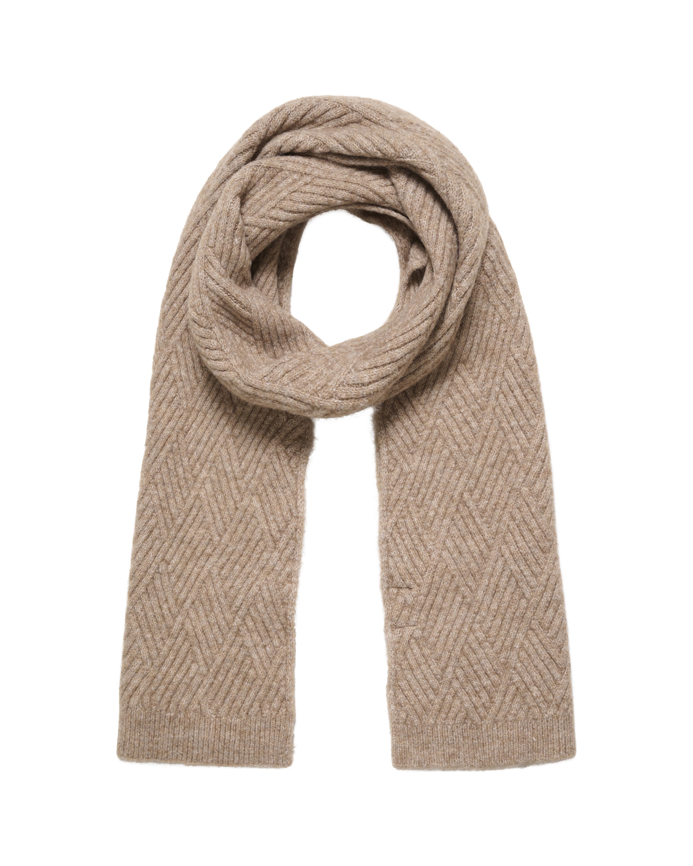 Kaffe Sjaal 'Getty' in Beige: voorkant