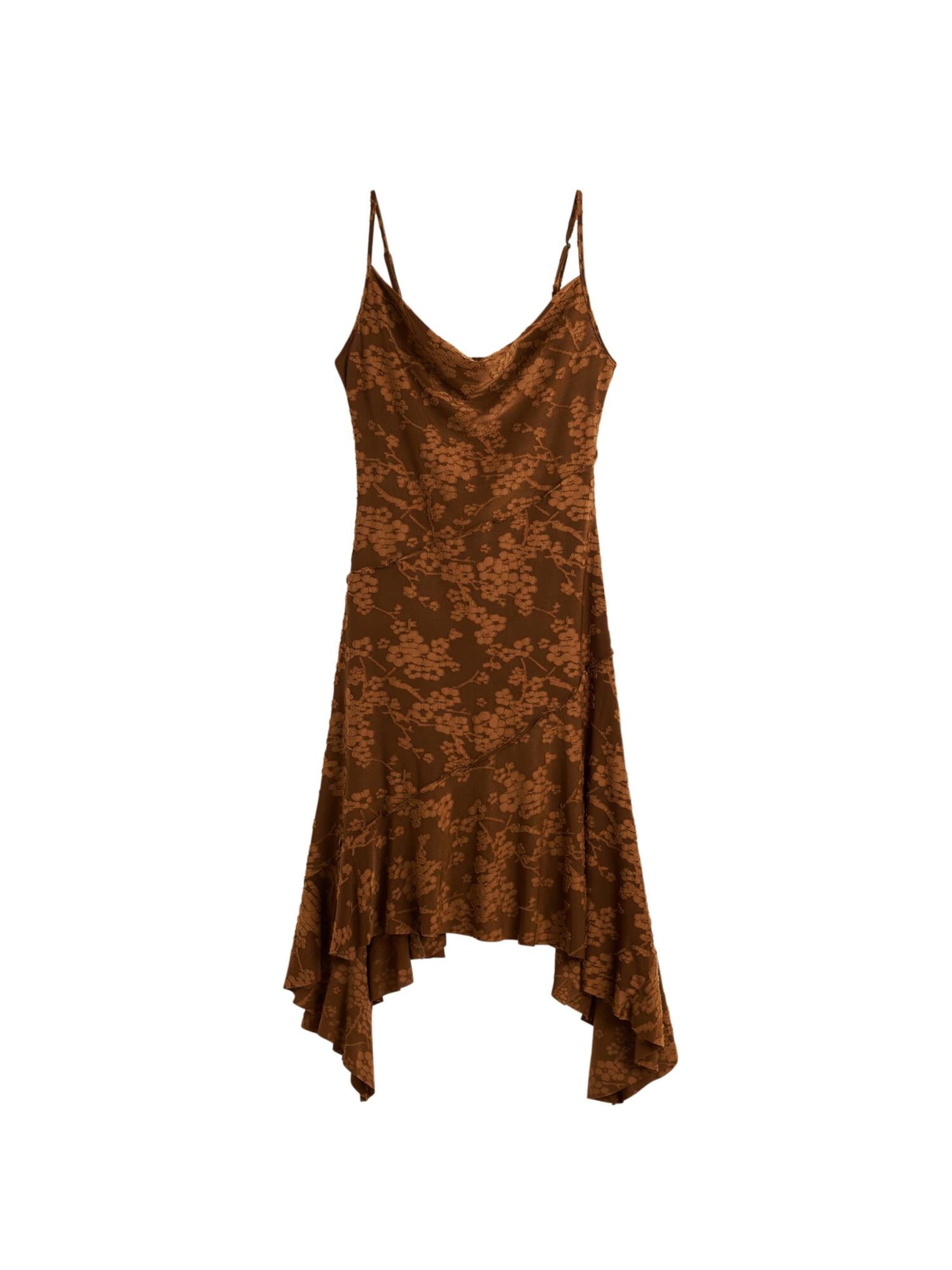 Desigual - Vestido 'Asymmetrical' em castanho: frente