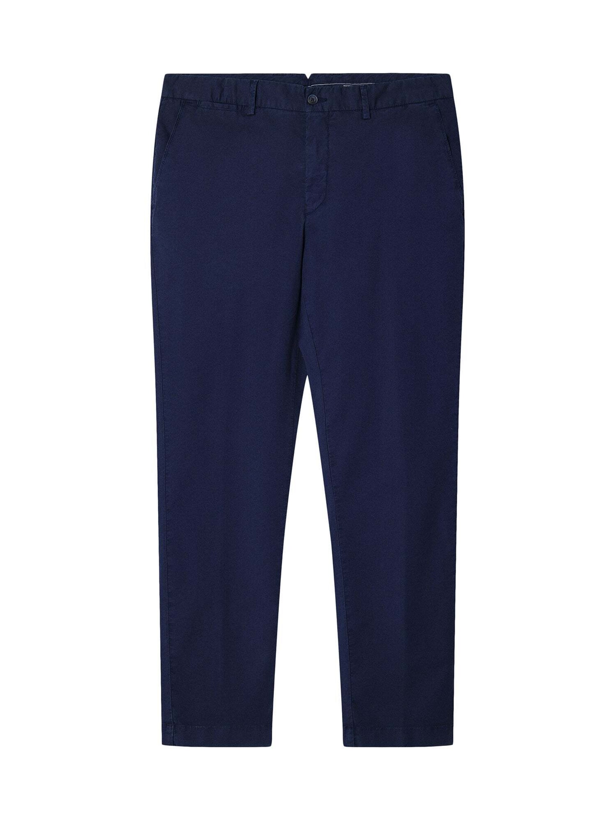 Hackett London Slimfit Chino 'Gmd Texture' in Blauw: voorkant