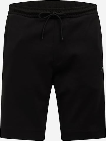 Regular Pantalon 'Headlo' BOSS Green en noir : devant