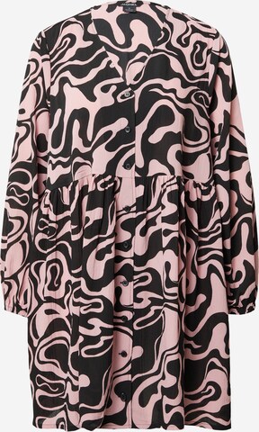 Monki Shirt dress in Pink: front