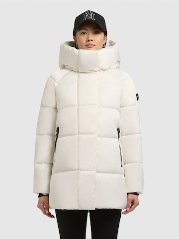 khujo Winterjas 'SUDA' in Wit: voorkant