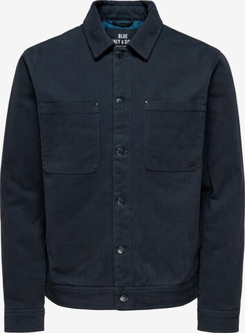 Only & Sons Between-Season Jacket 'Earl' in Blue: front
