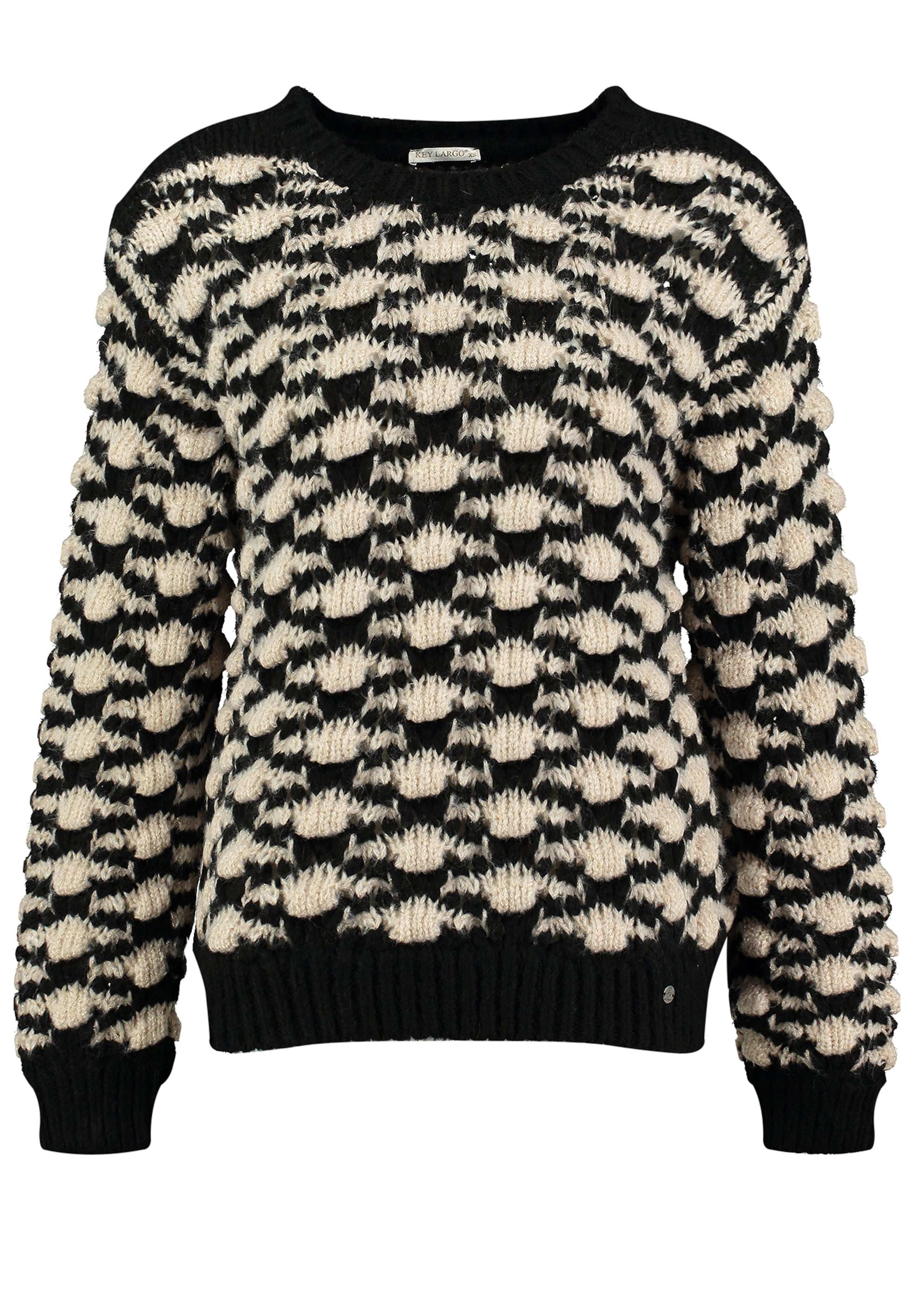 Key Largo Sveter 'Inflate' - Čierna: predná strana