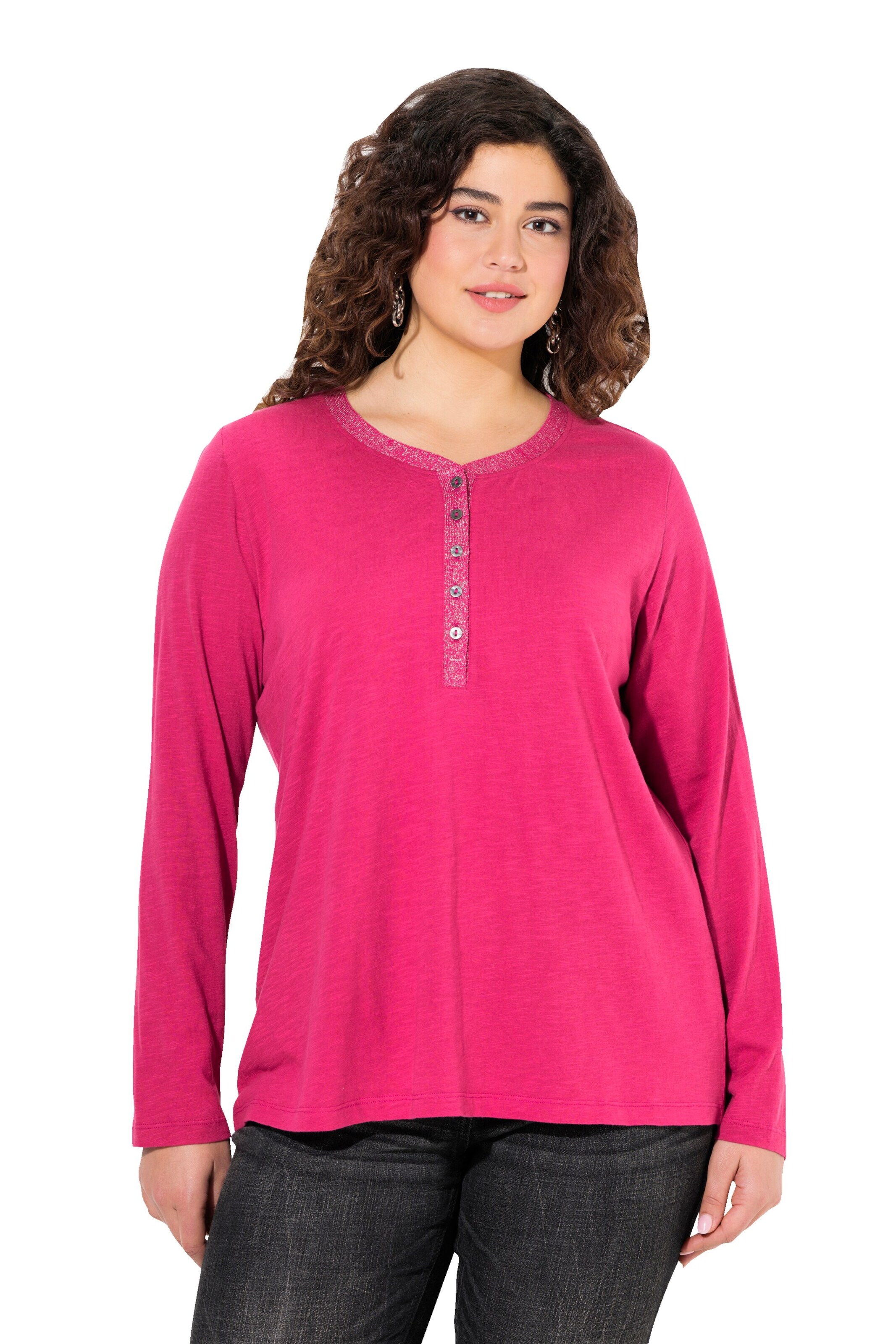Ulla Popken Bluse in Pink: Vorderseite