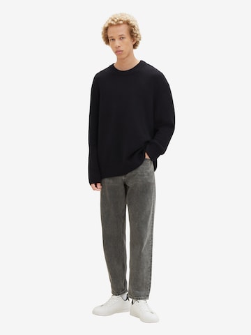 TOM TAILOR DENIM Pullover in Schwarz