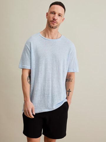 DAN FOX APPAREL Shirt 'Dian' in Blue: front