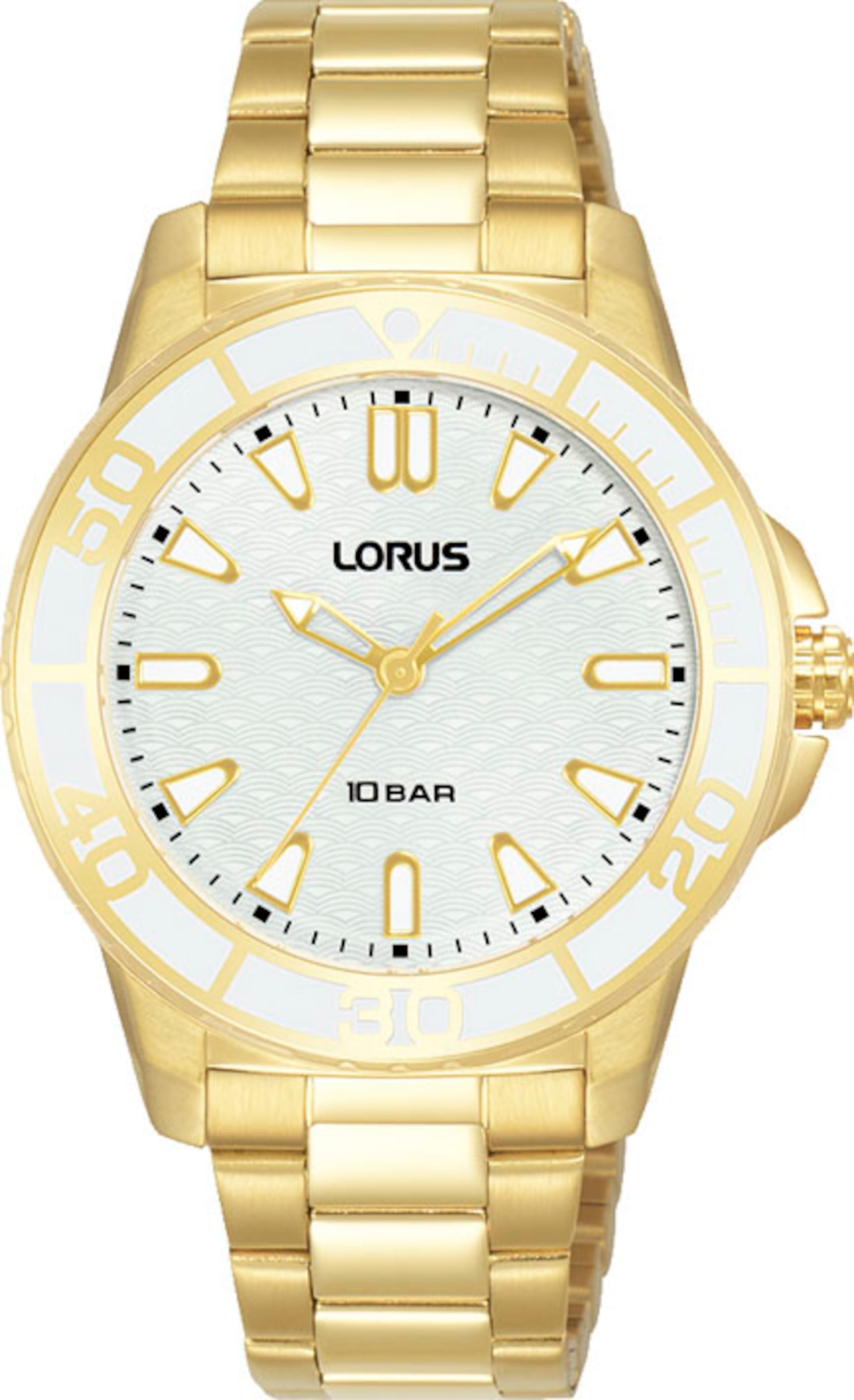 LORUS Analoguhr in Gold: Vorderseite